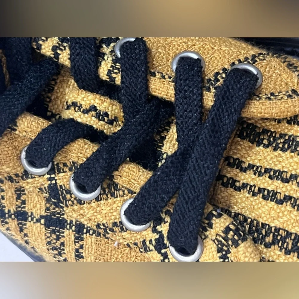 Vans UltraCush Alex Knost/Lee-Ann Curren Yellow Black Plaid Low-Top Sneakers - Picture 7 of 16